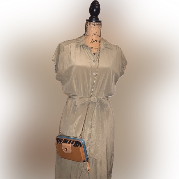 Spartina 449 Mareena Multi Phone Wallet Crossbody Rope Chain Bag Purse Case Blue - Picture 8 of 10